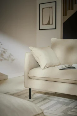 Canapé tissu Oden - Crème - 2 places