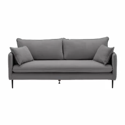 Canapé tissu Oden - Gris - 2 places