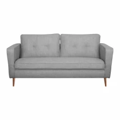 Canapé tissu Ondine - Gris - 3 places