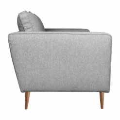 Canapé tissu Ondine - Gris - 3 places