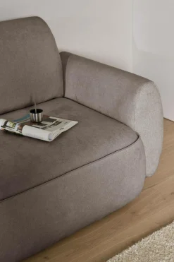 Canapé tissu Orus - Taupe - 3 places