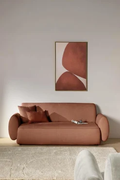 Canapé tissu Orus - Tomette - 2 places