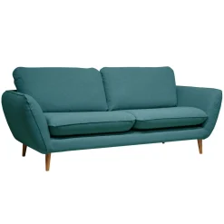 Canapé tissu Persson - Bleu Paon - 2 places