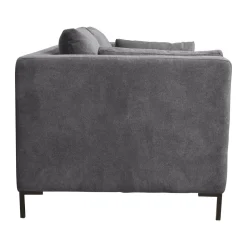 Canapé tissu Pornic - Gris - 3 places