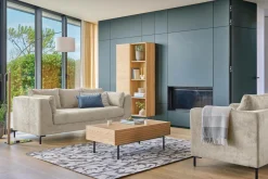 Canapé tissu Pornic - Ivoire - 2 places