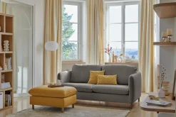 Canapé tissu Portimo - Gris Clair