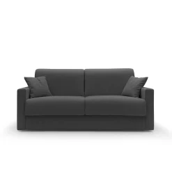 Canapé tissu recyclé déhoussable Aubin - Anthracite - Grand 3 places