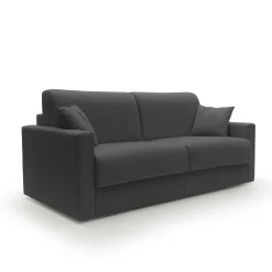 Canapé tissu recyclé déhoussable Aubin - Anthracite - 3 places