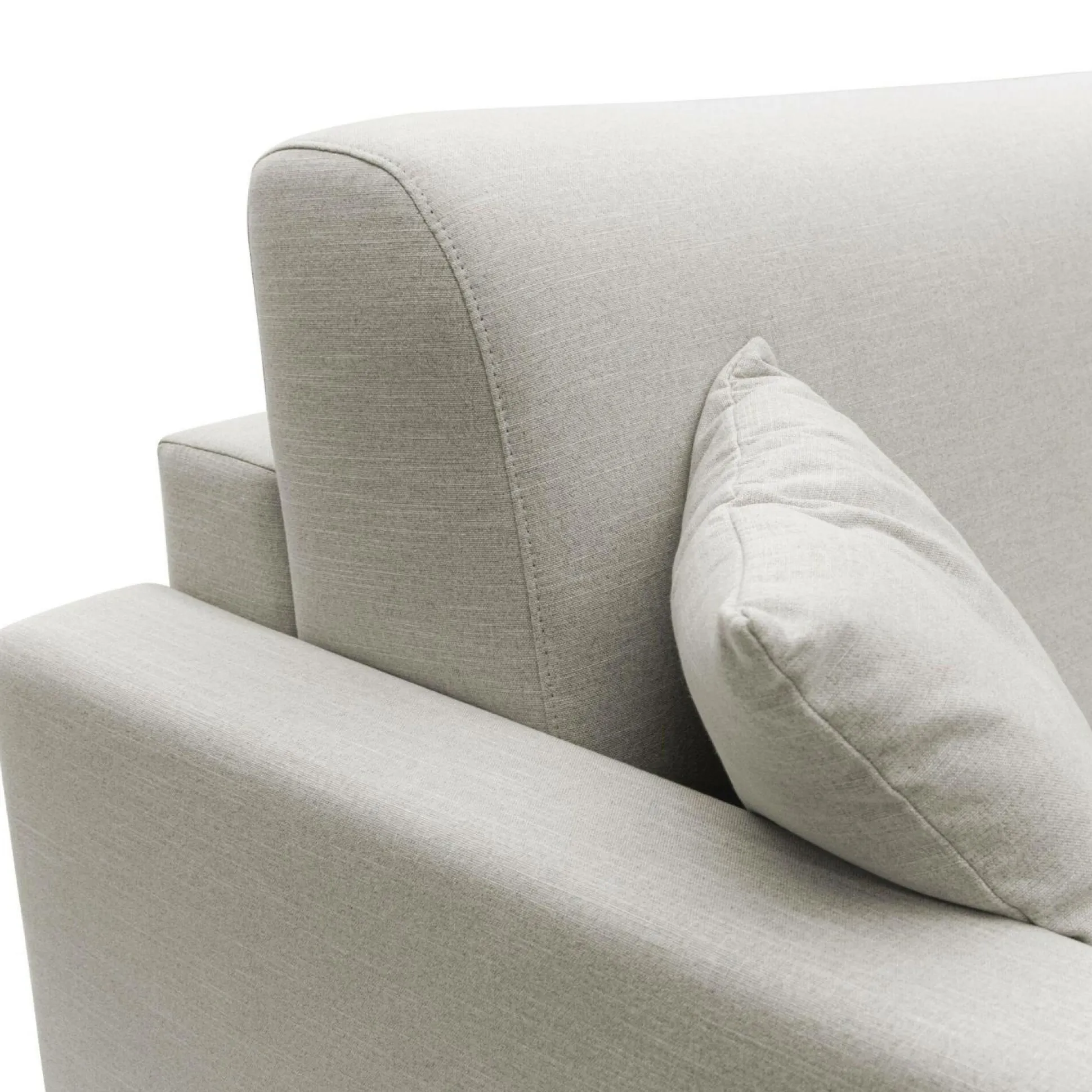 Canapé tissu recyclé déhoussable Aubin - Lin - Grand 3 places