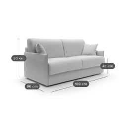 Canapé tissu recyclé déhoussable Arthur - Anthracite - 3 places