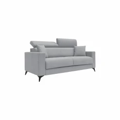 Canapé tissu recyclé déhoussable Alden - Gris Clair - Grand 3 places