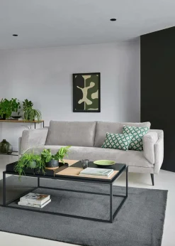 Canapé tissu recyclé Olivier - Gris Clair - 3 places