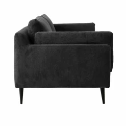 Canapé tissu recyclé Olivier - Anthracite - 4 places