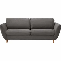 Canapé tissu structuré Persson - Gris - 3 places