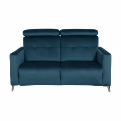 Canapé velours Cheverny - Bleu Canard - Grand 2 places