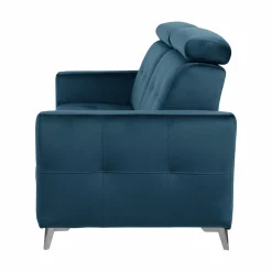 Canapé velours Cheverny - Bleu Canard - 3 places