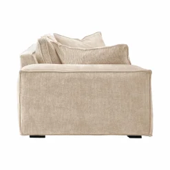 Canapé velours côtelé Martin - Beige - 3 places