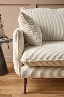 Canapé velours côtelé Oréa - Beige - 3 places