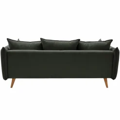 Canapé velours côtelé Orion - Anthracite - 4 places