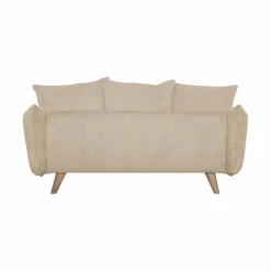 Canapé velours côtelé Orion - Beige - 2 places
