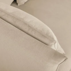 Canapé velours côtelé Orion - Beige - 2 places