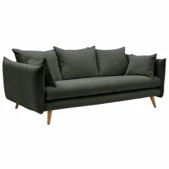 Canapé velours côtelé Orion - Vert Cèdre - 3 places