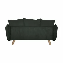 Canapé velours côtelé Orion - Vert Cèdre - 2 places
