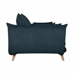 Canapé velours côtelé Orion - Bleu Prusse - 2 places