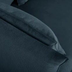 Canapé velours côtelé Orion - Bleu Prusse - 2 places