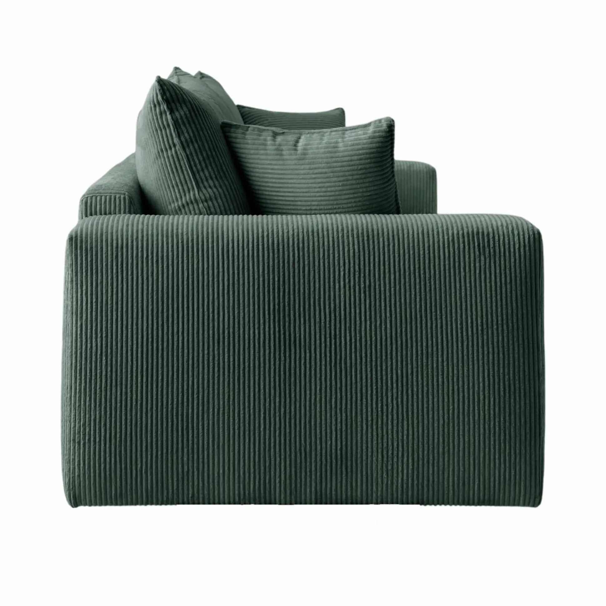 Canapé velours côtelé Otto - Vert - 3 places