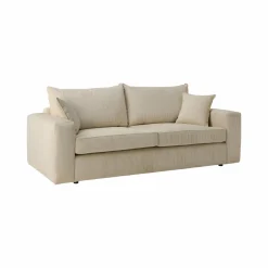 Canapé velours côtelé Otto - Beige - 2 places