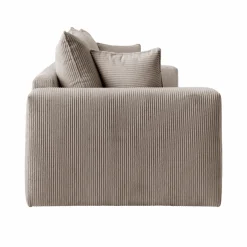 Canapé velours côtelé Otto - Taupe - 3 places