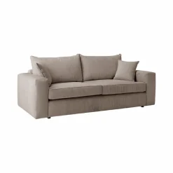 Canapé velours côtelé Otto - Taupe - 2 places