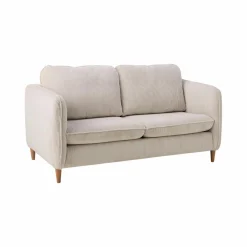 Canapé velours côtelé Portimo - Beige - 2 places