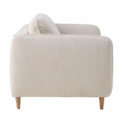 Canapé velours côtelé Portimo - Beige - 2 places