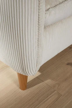 Canapé velours côtelé Portimo - Beige - 2 places