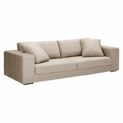 Canapé velours Maé - Beige - 5 places