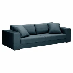 Canapé velours Maé - Bleu Océan - 5 places