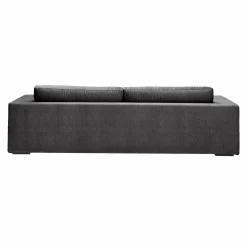 Canapé velours Maé - Gris - 5 places