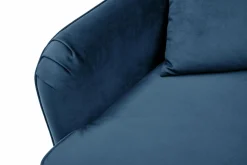 Canapé velours Olie - Bleu - 2 places