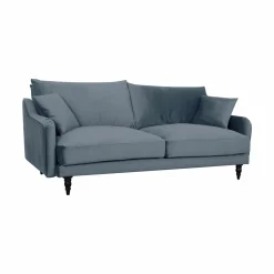 Canapé velours Olie - Bleu gris - 4 places