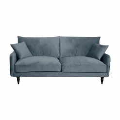 Canapé velours Olie - Bleu gris - 4 places