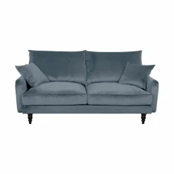 Canapé velours Olie - Bleu gris - 3 places