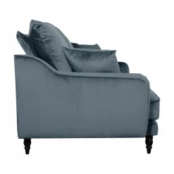 Canapé velours Olie - Bleu gris - 2 places