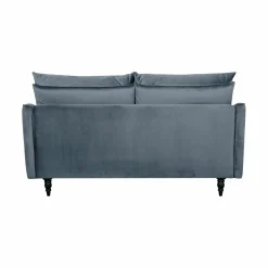 Canapé velours Olie - Bleu gris - 2 places