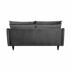 Canapé velours Olie - Gris - 3 places