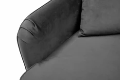 Canapé velours Olie - Gris - 2 places