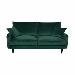 Canapé velours Olie - Vert Forêt - 3 places