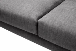 Canapé velours Olympe - Anthracite - 3 places