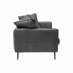 Canapé velours Olympe - Anthracite - 2 places